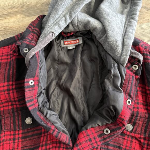 Wrangler Red Black Buffalo Plaid Fleece Shirt Jacket Men’s 3XL Snap Front - Picture 4 of 5
